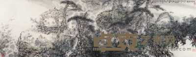 王明明 2003年作 林泉品茗图 镜心 80×232cm